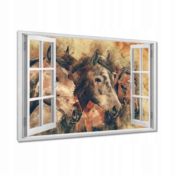 Obrazy 90x60 Hlavy koní