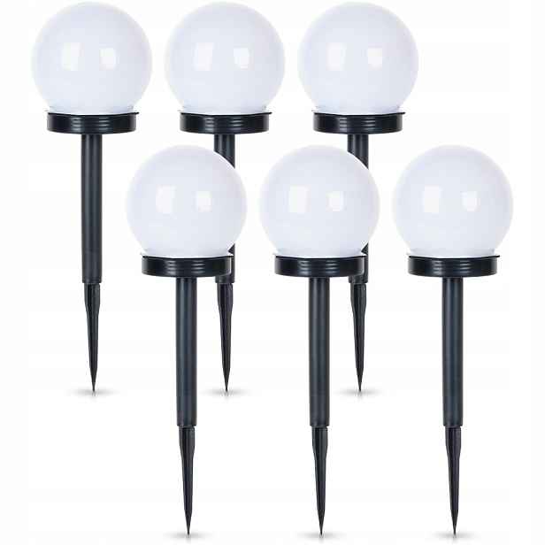 Solární Led zahradní lampy 33,5 cm, 6 ks