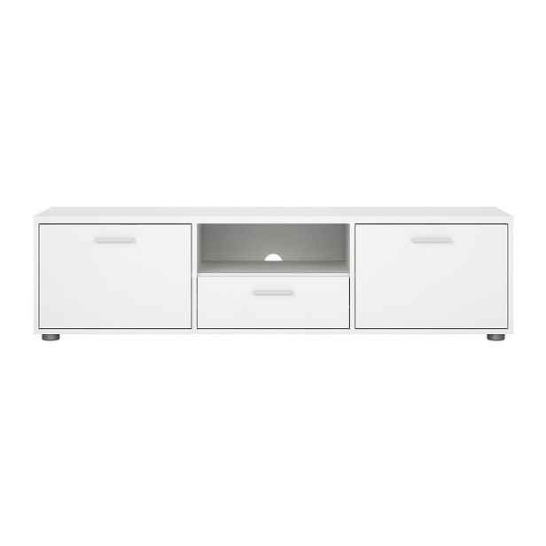Bílý TV stolek 147x38 cm Media – Tvilum