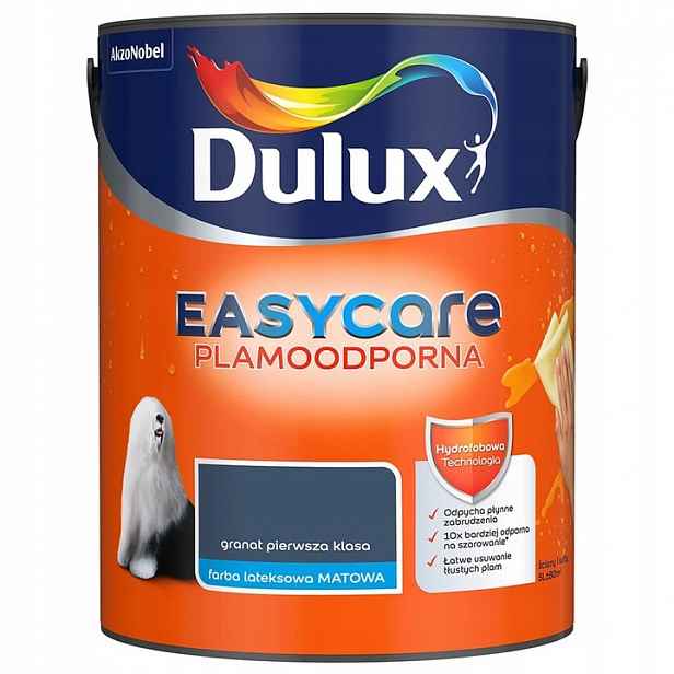 Dulux Snadno Údržebná Barva Proti Skvrnám Tmavě Modrá První Třídy 5L