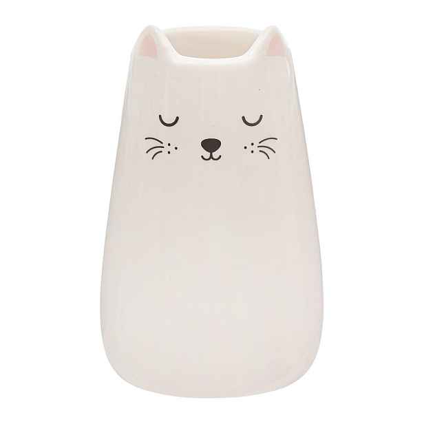 Krémová váza z dolomitu (výška 10,5 cm) Cat – Sass & Belle