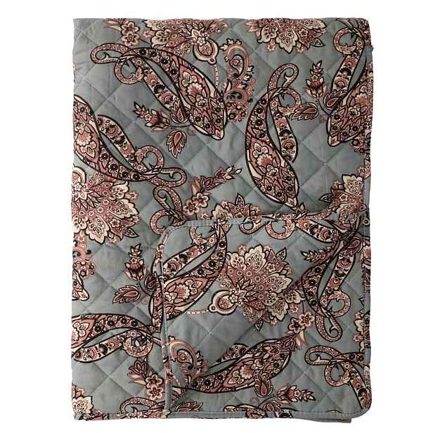 Opálový bavlněný přehoz Paisley vzor Aix Quilt - 130*180 cm Chic Antique
