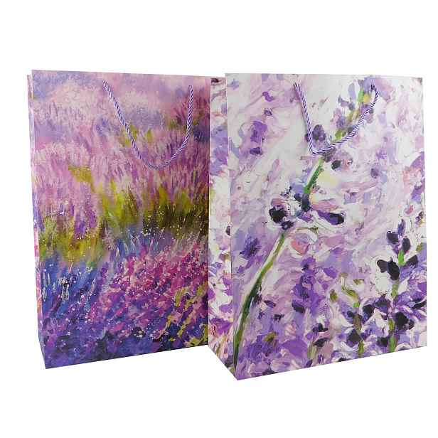 PROHOME - Taška dárková 31x40x12cm Levandule různé motivy