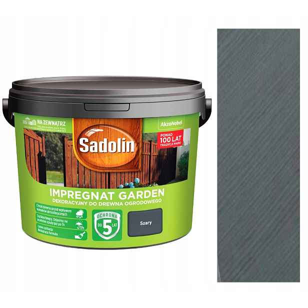 Sadolin Zahradní Impregnace Na Zahradní Dřevo 9 L Šedá