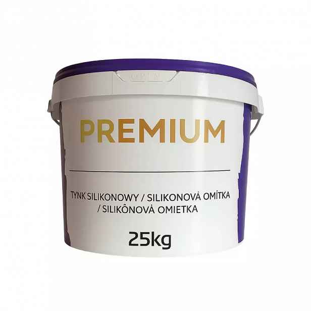 Silikonová omítka PREMIUM RAL9005 černá 25kg