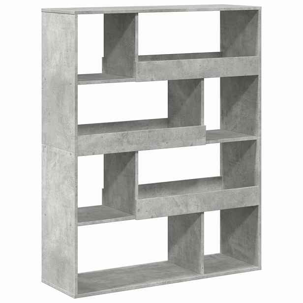 vidaXL Knihovna betonově šedá 100 x 33 x 125,5 cm kompozitní dřevo