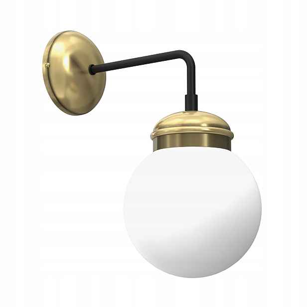 Loftové nástěnné svítidlo Luminex Hydro E14 15W Zlatá bílá koule