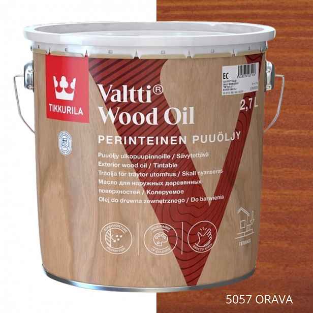 Tikkurila Valtti Wood Oil Olej Na Dřevo 2,7 L Barva 5057 Orava