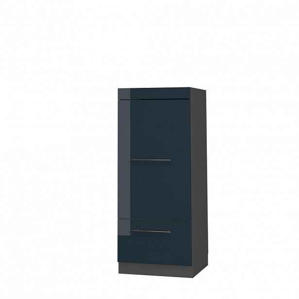 Vicco VYSOKÁ SKŘÍŇ Fame-Line, Tmavě modrá s vysokým leskem/Antracit, 60 cm