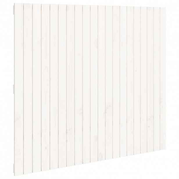 vidaXL Nástěnné čelo postele bílé 127,5x3x110 cm masivní borové dřevo