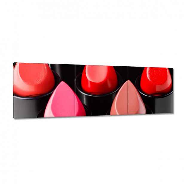 Obrazy 120x40 Barevné rtěnky make-up