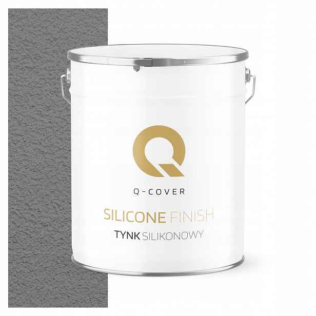 Strukturovaná fasádní omítka 1.0 mm Šedá Ocelová F265 7 kg Hydrofobní fasáda