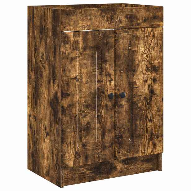 vidaXL Koupelnová skříňka pod umyvadlo Kouřový dub 78,5 x 37,5 x 81 cm
