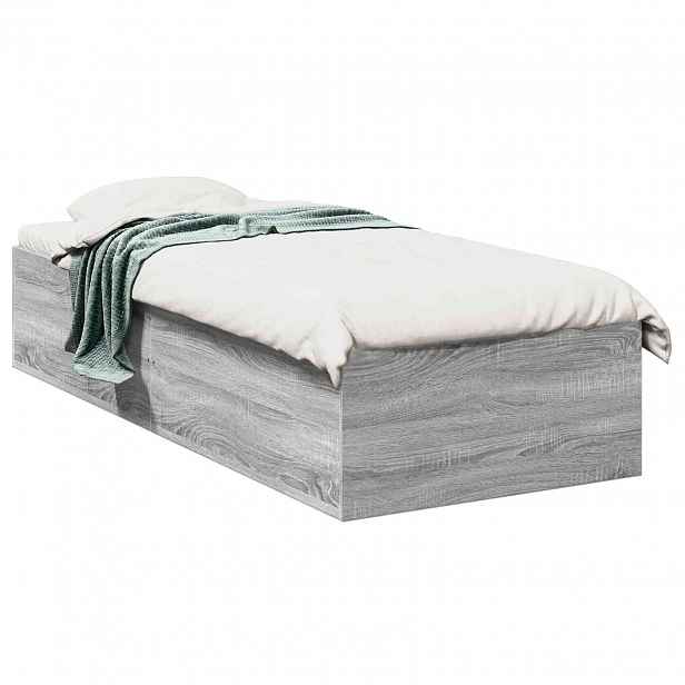 vidaXL Postel na podlaze Šedý Sonoma 80 x 200 cm Kompozitní dřevo