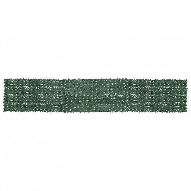 vidaXL Balkónová zástěna s tmavě zelenými listy 600 x 100 cm