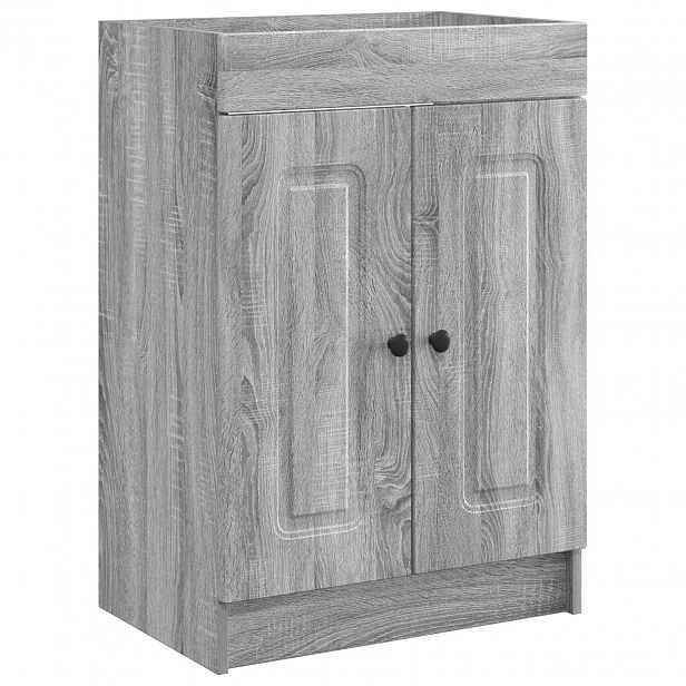 vidaXL Koupelnová skříňka pod umyvadlo Šedý Sonoma 78,5 x 37,5 x 81 cm