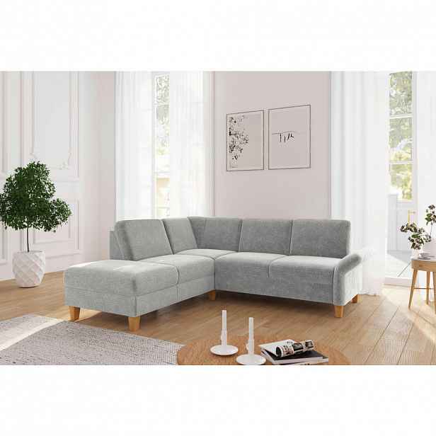 Sit & More ROHOVÁ SEDAČKA, textil, světle šedá