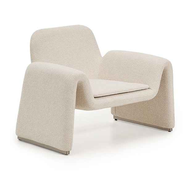 Béžové žinylkové křeslo Melvia – Kave Home