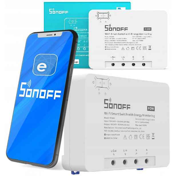 Sonoff 1-kanálový ovladač 25A WiFi POWR3