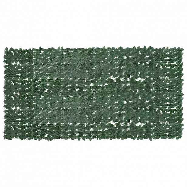 vidaXL Balkónová zástěna s tmavě zelenými listy 300 x 150 cm