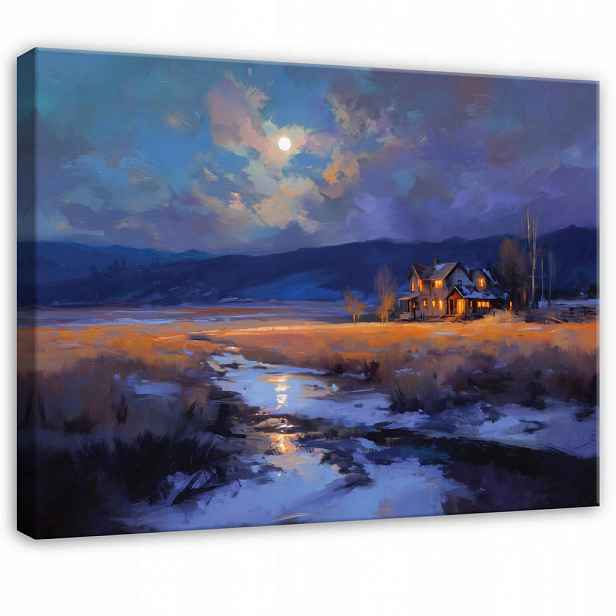 Wallarena PLÁTNO Krajina Příroda Fialová 100x70 cm