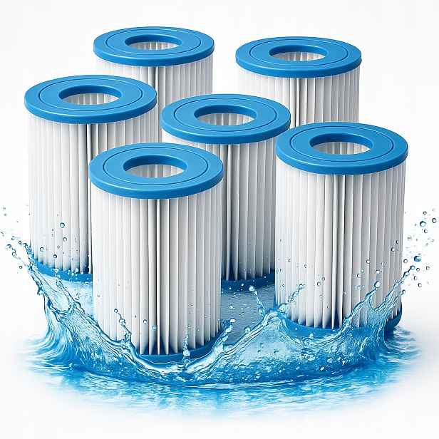 6 x Filtr do bazénu Filtr do bazénové čerpadla Filtrační vložka Intex Typ A