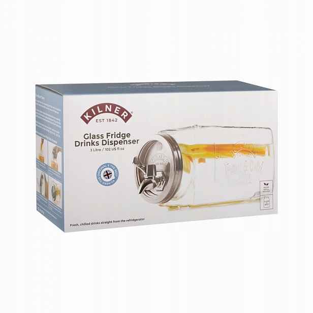 Distributor nápojů Kilner originál 3 L do ledničky
