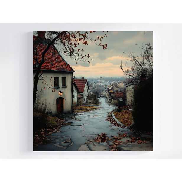 Obraz Na Plátně Canvas Staré Městečko Ulička Podzim Melancholie 50x50