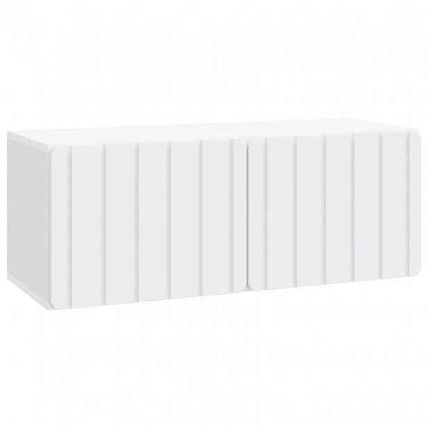 vidaXL Nástěnná TV skříň 78,5 x 31 x 30 cm Bílá Kompozitní dřevo
