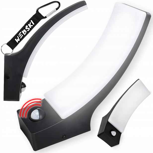 Venkovní Led lampa 12W IP65 Fasádní svítidlo Snímač pohybu soumraku