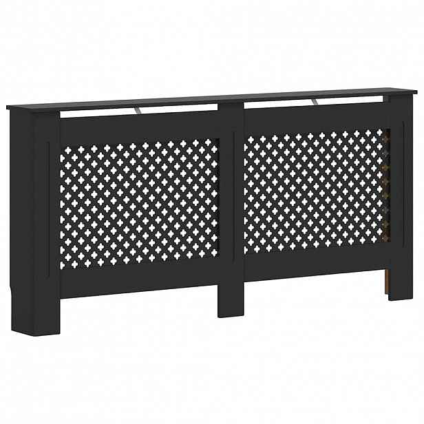 vidaXL Kryt na radiátor černý 172 x 19 x 81,5 cm MDF