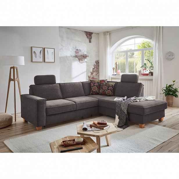 Sit & More ROHOVÁ SEDAČKA, textil, tmavě šedá