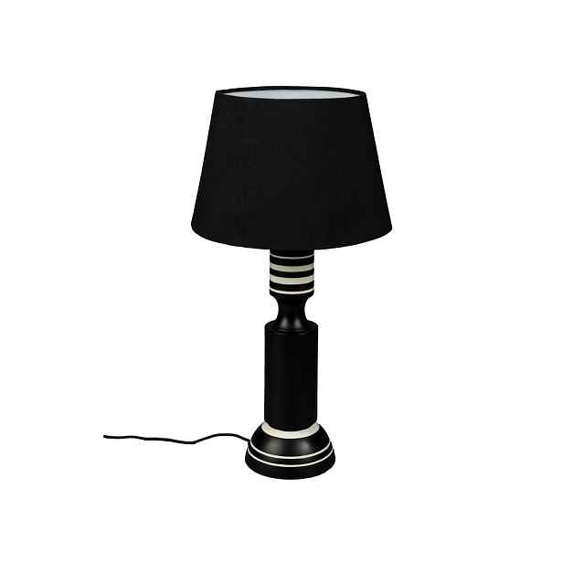 Černá stolní lampa s textilním stínidlem (výška 60 cm) Virgil – Dutchbone