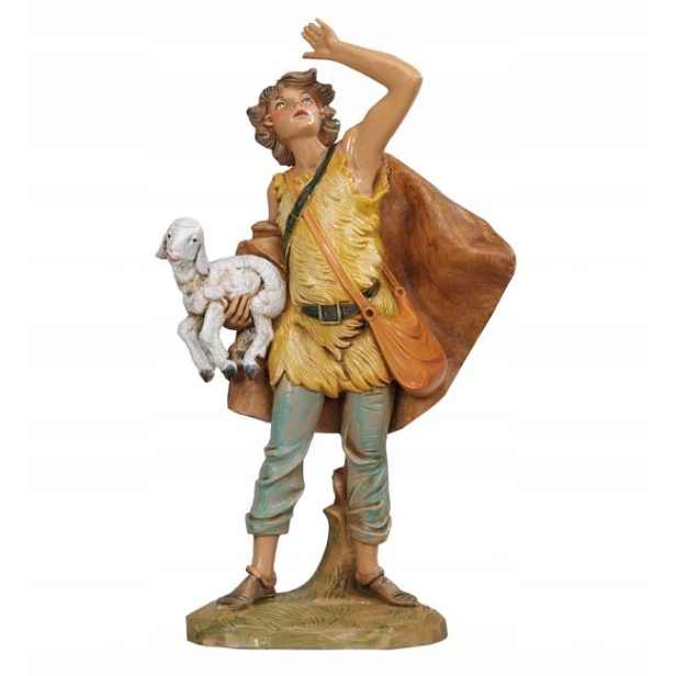 Figurka Italská od firmy Fontanini – Pastýř S Ovcí – pro figurky o výšce 19 Cm