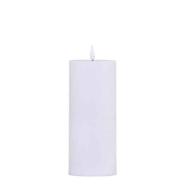 LED veliká sloupová venkovní bílá svíčka Pillar LED – Ø 10*25 cm / 3AAA Chic Antique