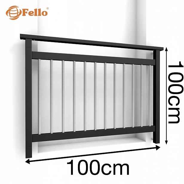 Modern Francouzský balkon 100 cm Balustrada Ral