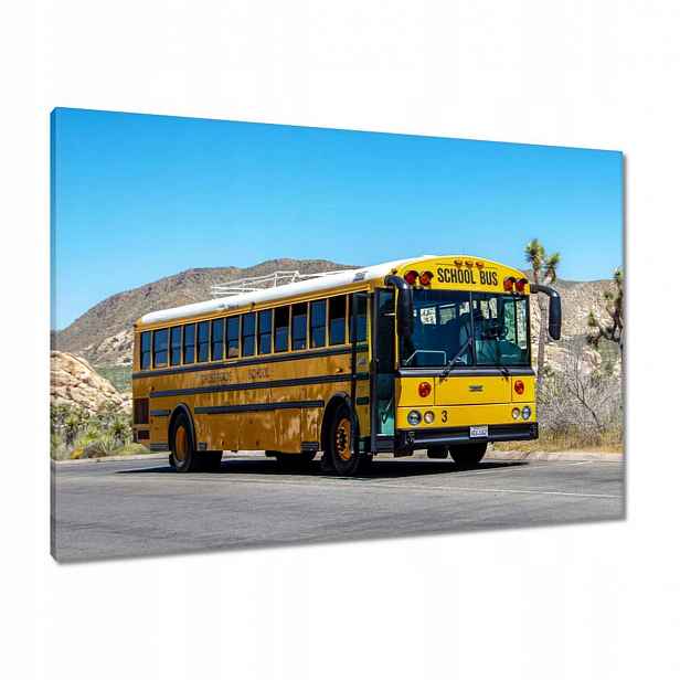Obrazy 100x70 Žlutý školní autobus