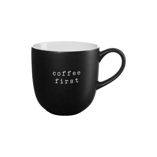 Porcelánový hrnek s uchem 350 ml HEY ASA Selection - černý
