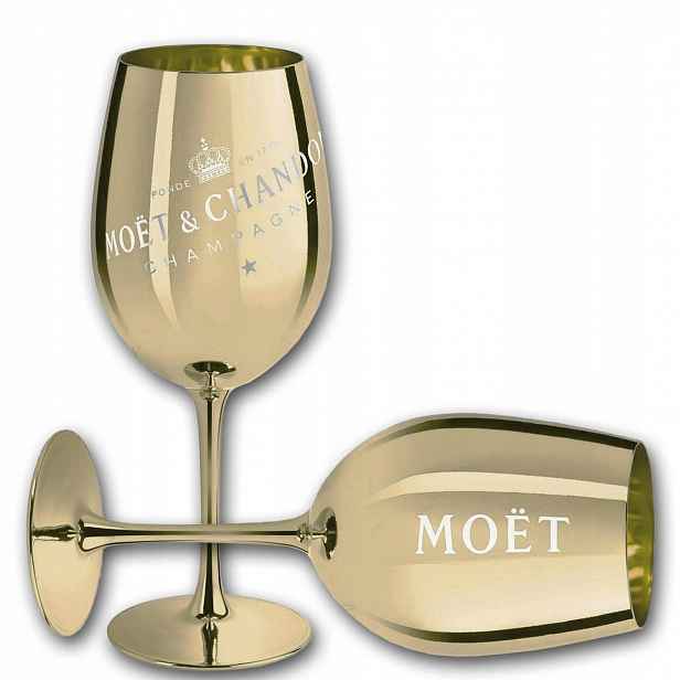 Sklenička Moët & Chandon Ibiza 1 ks Zlatá elegantní plastová sklenička