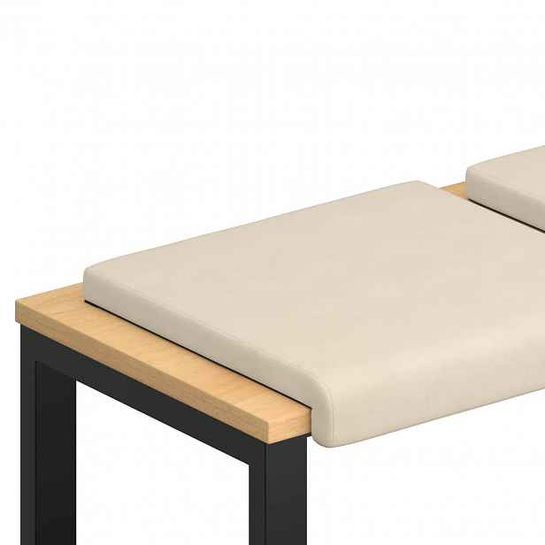 vidaXL Polštář na lavici 4 ks Mikrovlákno Béžová Hloubka 35 cm