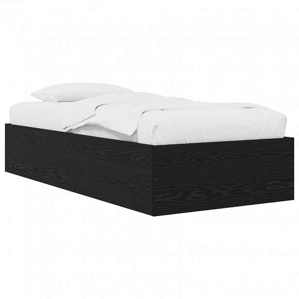 vidaXL Postel na podlaze Černý dub 80 x 200 cm Kompozitní dřevo