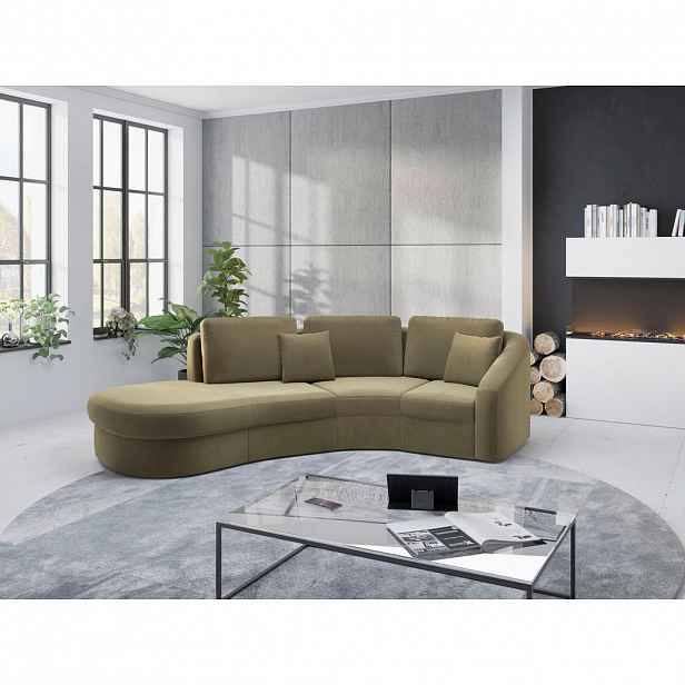 Sit & More ROHOVÁ SEDAČKA, textil, olivově zelená