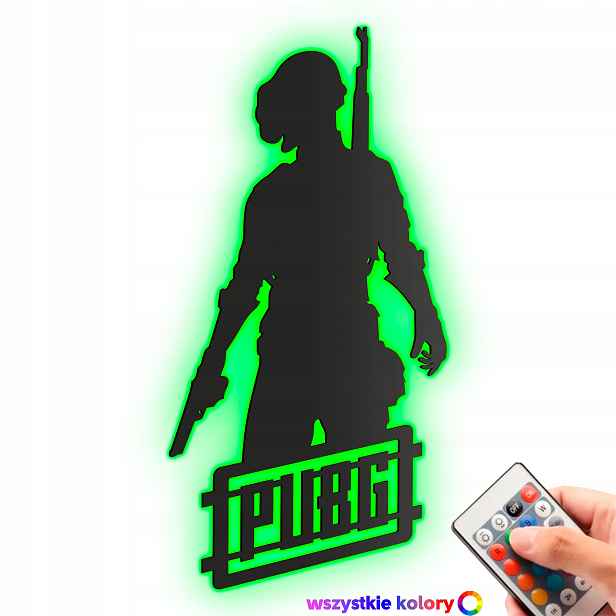 Dřevěný 3D obraz Pubg Nástěnná Dekorace Dárek Noční Lampa Led