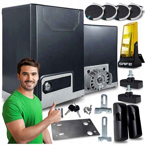 Set Pohon Pro Posuvnou Bránu 600 kg lampa dálkové ovládání Automat pohon Safe