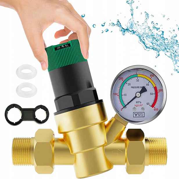 Reduktor Tlaku Vody S Manometrem 1''/ 3/4'' Palce 3Ccc
