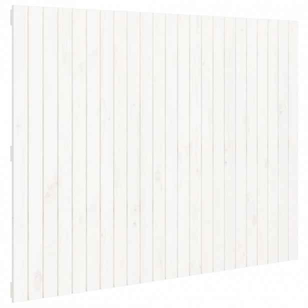 vidaXL Nástěnné čelo postele bílé 146,5x3x110 cm masivní borové dřevo