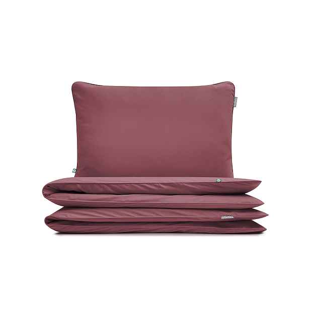 Povlečení Basic Bordo 160 x 200 cm 2 x 60 x 50 cm Mumla