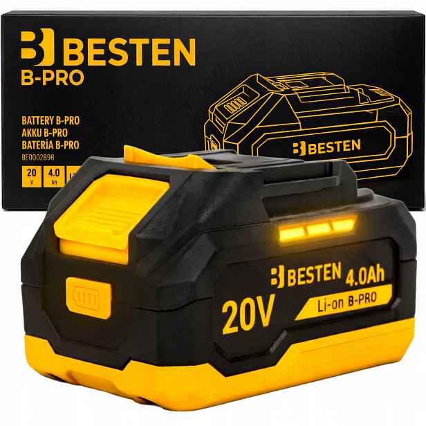 Akumulátor Baterie Besten B-pro Lithium-iontový systém 20 V 4.0 Ah Li-Ion