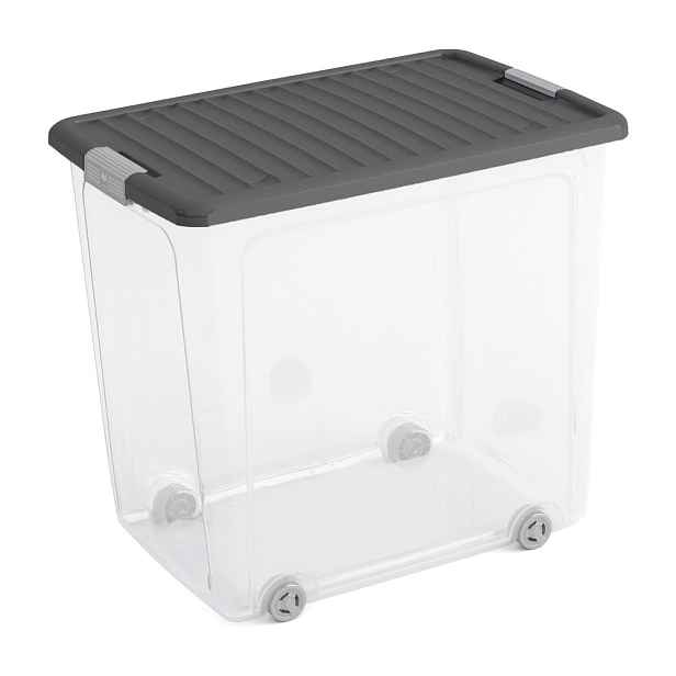 Plastový úložný box s víkem 56,5x39x51,5 cm W box XL – KIS