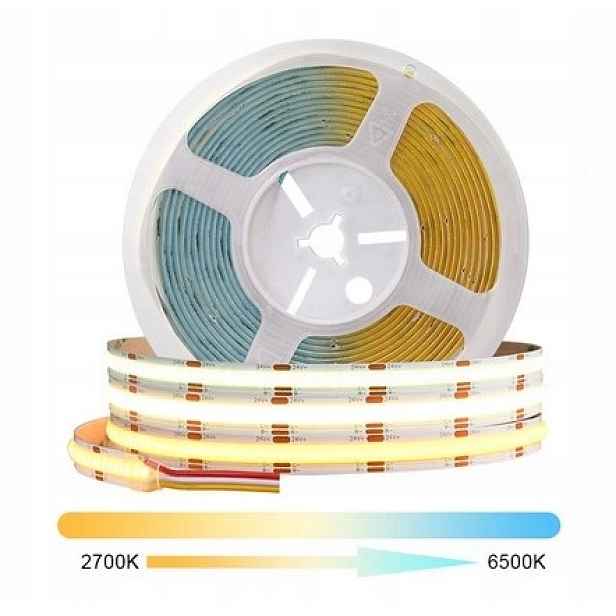 Led pásek Cob 24V 608 diod 5 m, řada Cct Multiwhite |23